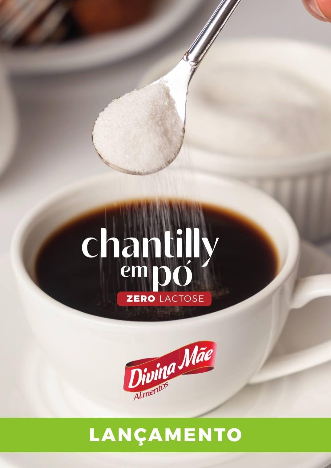 Divina Mãe lâmina Chantilly em Pó