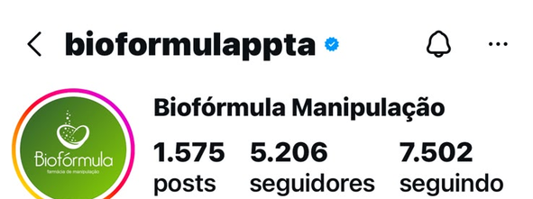 Instagram Biofórmula Manipulação