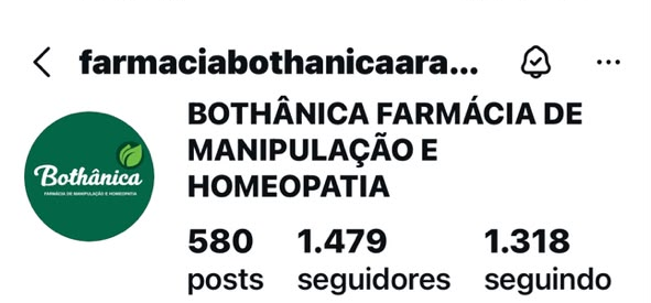 Instagram Bothânica Farmácia de Manipulação