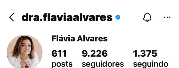 Instagram Dra. Flávia Alvares