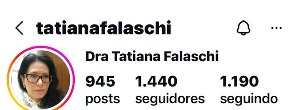 Instagram Dra. Tatiana Falaschi