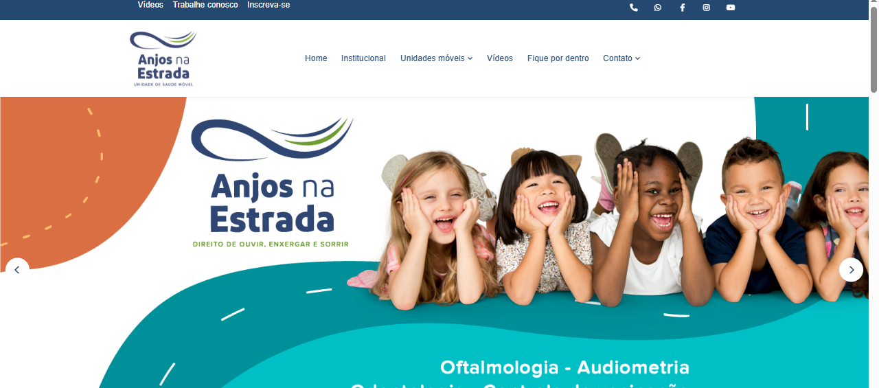 Site Anjos na Estrada