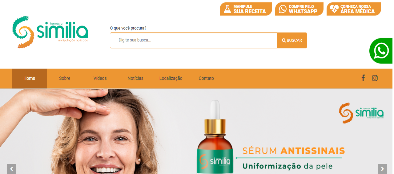 Site Farmácia Similia